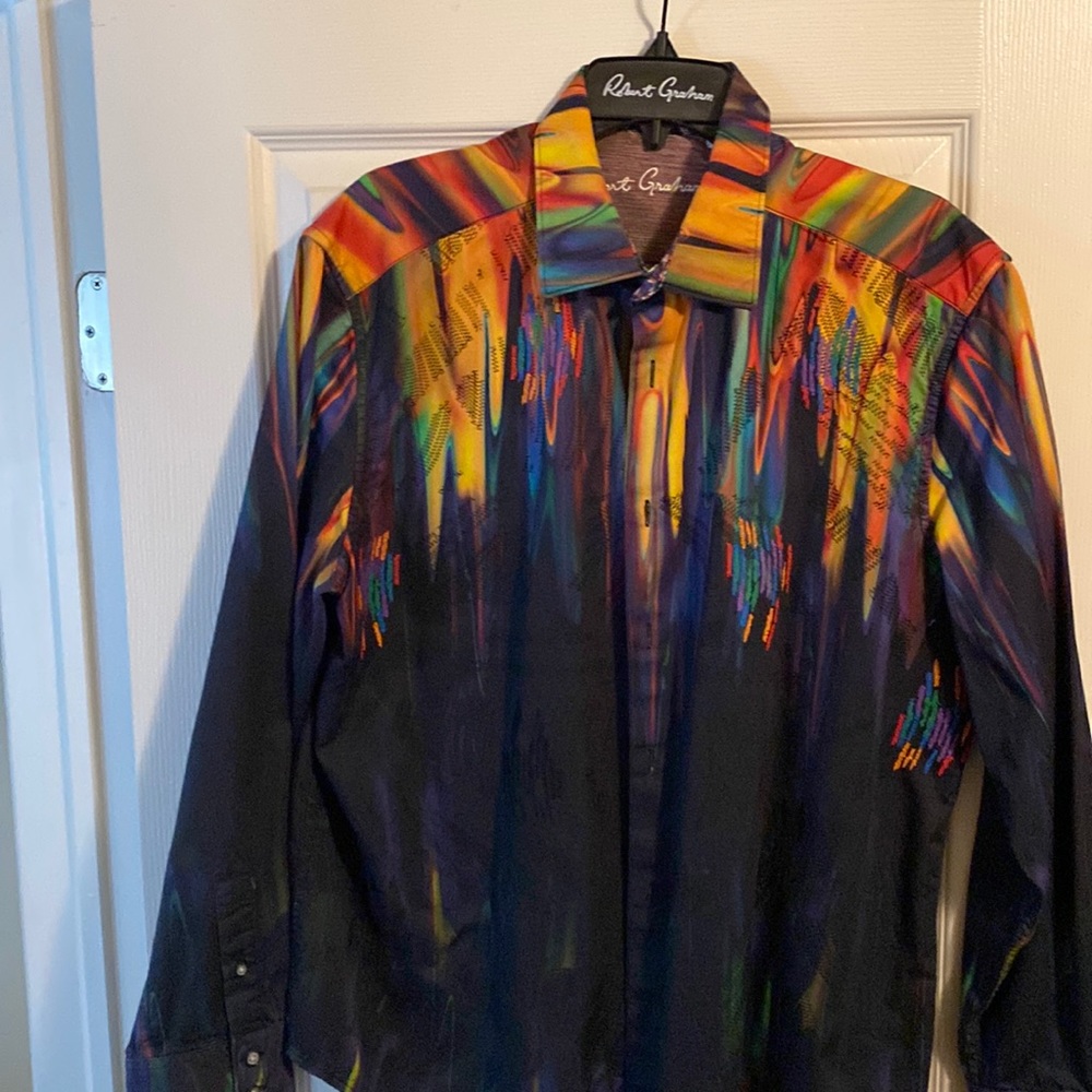 Fun and colorful Robert Graham long sleeve shirt XL